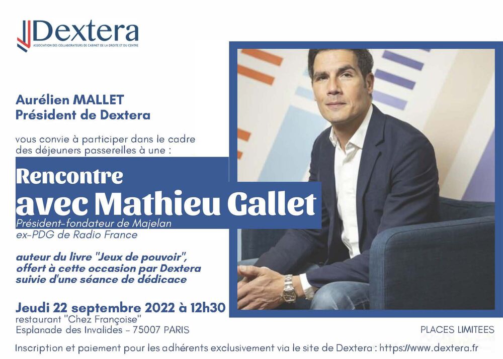 Déjeuner passerelle  avec Mathieu GALLET