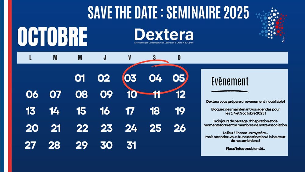 SAVE THE DATE : SEMINAIRE 2025 !